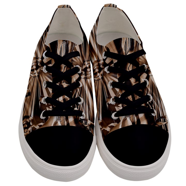 Music Clef Tones Men s Low Top Canvas Sneakers