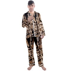 Music Clef Tones Men s Satin Pajamas Long Pants Set