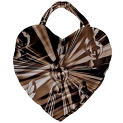 Music Clef Tones Giant Heart Shaped Tote