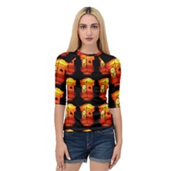 Paper Lantern Chinese Celebration Quarter Sleeve Raglan Tee