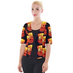 Paper Lantern Chinese Celebration Cropped Button Cardigan by HermanTelo