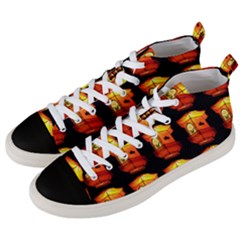 Paper Lantern Chinese Celebration Men s Mid-top Canvas Sneakers by HermanTelo