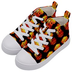 Paper Lantern Chinese Celebration Kids  Mid-top Canvas Sneakers by HermanTelo