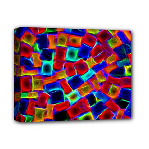 Neon Glow Glowing Light Design Deluxe Canvas 14  X 11  (stretched)