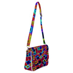 Neon Glow Glowing Light Design Shoulder Bag With Back Zipper