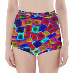 Neon Glow Glowing Light Design High-waisted Bikini Bottoms