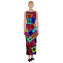 Neon Glow Glowing Light Design Fitted Maxi Dress View2