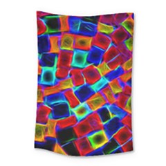 Neon Glow Glowing Light Design Small Tapestry