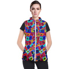 Neon Glow Glowing Light Design Women s Puffer Vest by HermanTelo