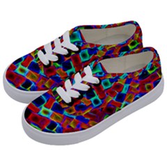 Neon Glow Glowing Light Design Kids  Classic Low Top Sneakers by HermanTelo