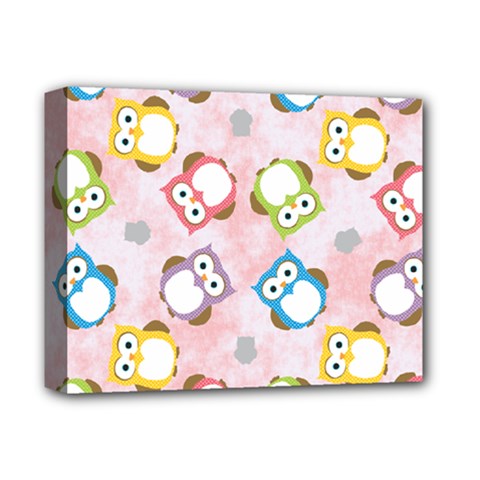 Owl Bird Cute Pattern Background Deluxe Canvas 14  X 11  (stretched)