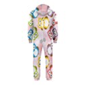 Owl Bird Cute Pattern Background Hooded Jumpsuit (Kids) View2