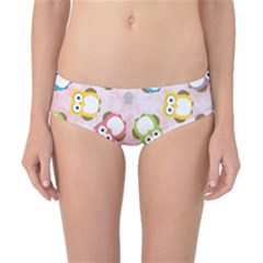 Owl Bird Cute Pattern Background Classic Bikini Bottoms