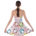 Owl Bird Cute Pattern Background Strapless Bra Top Dress View2