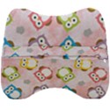 Owl Bird Cute Pattern Background Velour Head Support Cushion View2