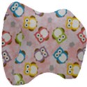 Owl Bird Cute Pattern Background Velour Head Support Cushion View3