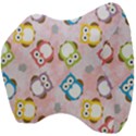 Owl Bird Cute Pattern Background Velour Head Support Cushion View4