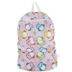 Owl Bird Cute Pattern Background Foldable Lightweight Backpack