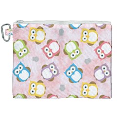 Owl Bird Cute Pattern Background Canvas Cosmetic Bag (xxl)