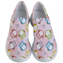 Owl Bird Cute Pattern Background Women s Lightweight Slip Ons by HermanTelo