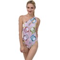 Owl Bird Cute Pattern Background To One Side Swimsuit View1