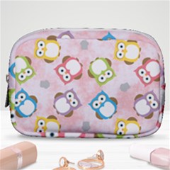 Owl Bird Cute Pattern Background Make Up Pouch (small)