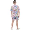 Owl Bird Cute Pattern Background Men s Mesh Tee and Shorts Set View2