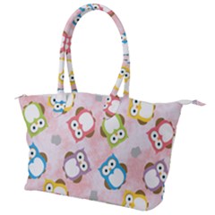 Owl Bird Cute Pattern Background Canvas Shoulder Bag