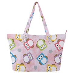 Owl Bird Cute Pattern Background Full Print Shoulder Bag