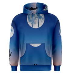 Moon Sky Blue Hand Arm Night Men s Pullover Hoodie