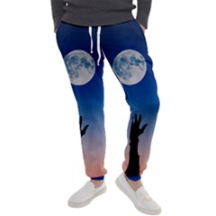 Moon Sky Blue Hand Arm Night Men s Jogger Sweatpants