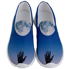 Moon Sky Blue Hand Arm Night Men s Lightweight Slip Ons by HermanTelo