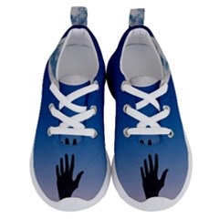 Moon Sky Blue Hand Arm Night Running Shoes by HermanTelo