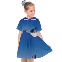 Moon Sky Blue Hand Arm Night Kids  Sailor Dress by HermanTelo