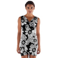 Mandala Calming Coloring Page Wrap Front Bodycon Dress