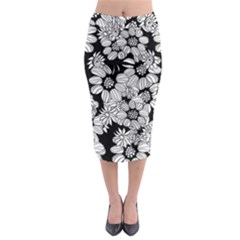 Mandala Calming Coloring Page Midi Pencil Skirt