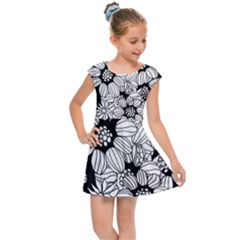 Mandala Calming Coloring Page Kids  Cap Sleeve Dress