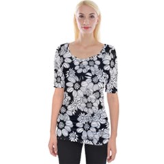 Mandala Calming Coloring Page Wide Neckline Tee