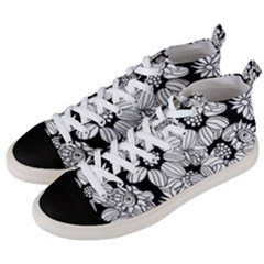 Mandala Calming Coloring Page Men s Mid-top Canvas Sneakers