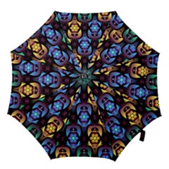 Pattern Background Bright Blue Hook Handle Umbrellas (medium)