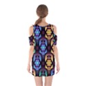 Pattern Background Bright Blue Shoulder Cutout One Piece Dress View2