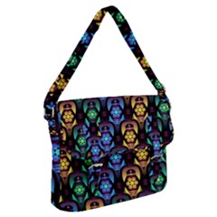 Pattern Background Bright Blue Buckle Messenger Bag