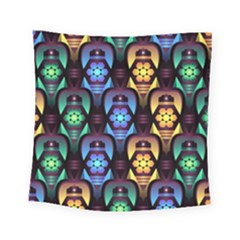 Pattern Background Bright Blue Square Tapestry (small)