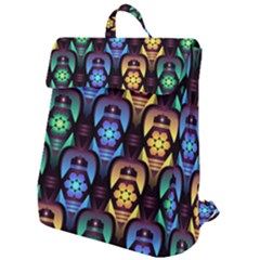 Pattern Background Bright Blue Flap Top Backpack