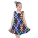 Pattern Background Bright Blue Kids  Summer Dress View1