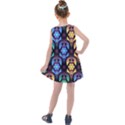 Pattern Background Bright Blue Kids  Summer Dress View2