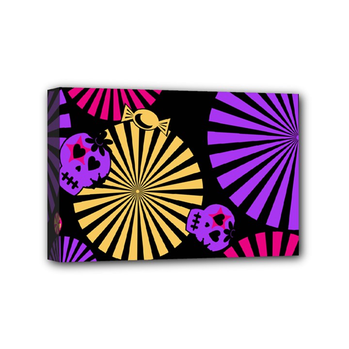 Seamless Halloween Day Dead Mini Canvas 6  x 4  (Stretched)