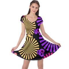 Seamless Halloween Day Dead Cap Sleeve Dress by HermanTelo