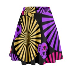 Seamless Halloween Day Dead High Waist Skirt