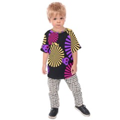 Seamless Halloween Day Dead Kids  Raglan Tee